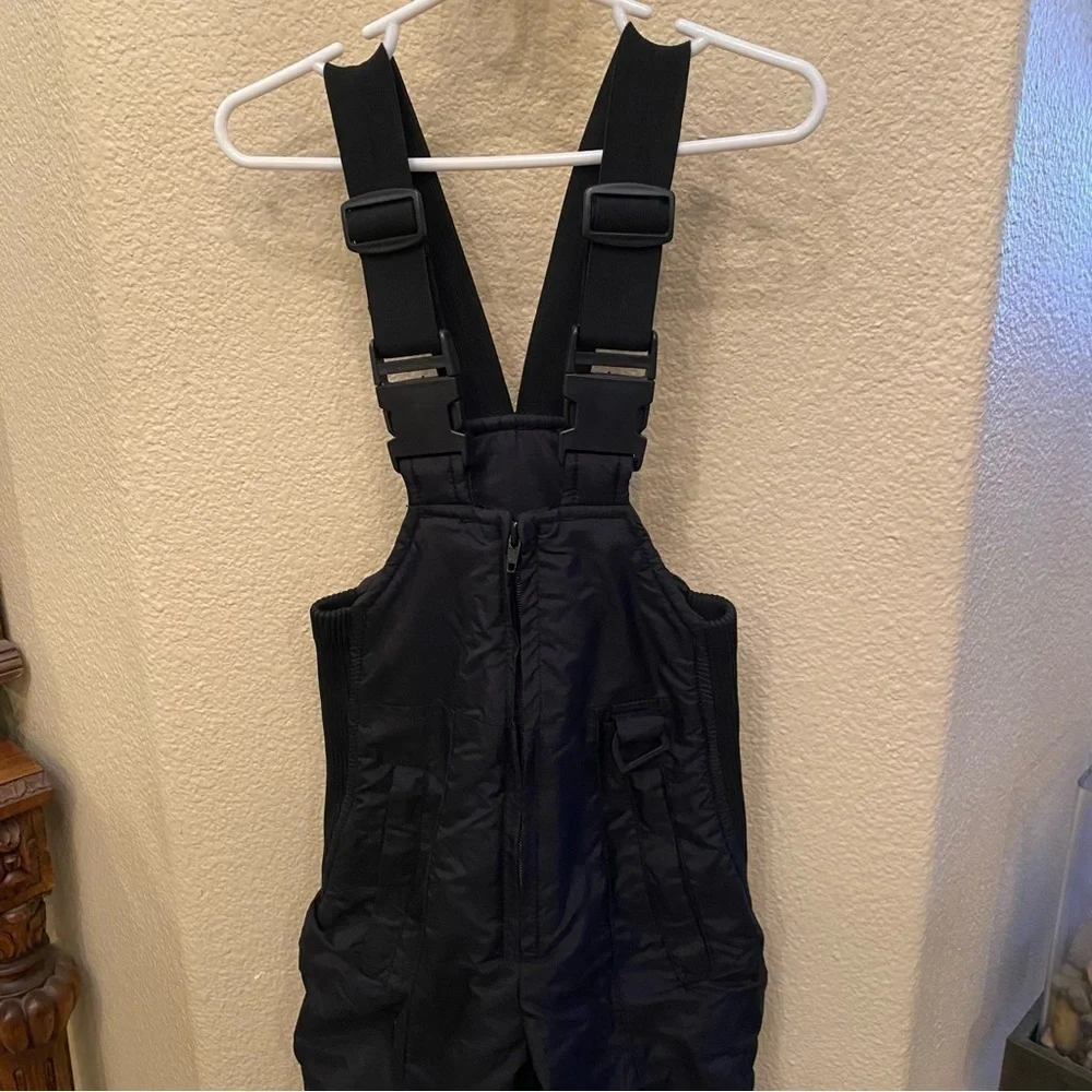SPORT ESSENTIALS Kids Black Bib Ski Snowboard Snowsuit Size 6 Yrs-Unisex